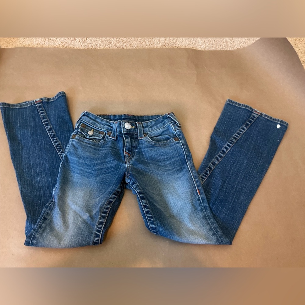 Kids/girls True Religion boot cut jeans size 8
